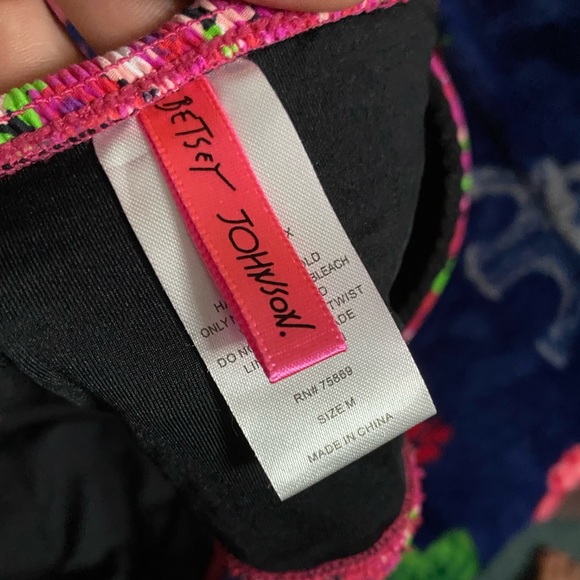 RARE Betsey Johnson Strapless Floral Bikini Top - Picture 6 of 7